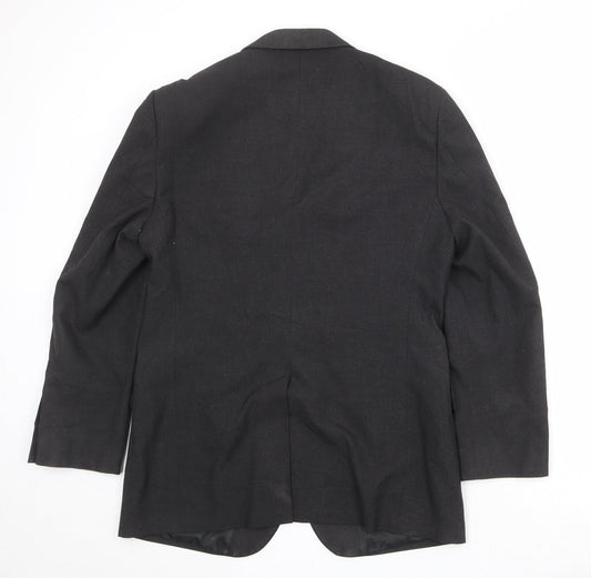 Marks and Spencer Mens Black Polyester Jacket Suit Jacket Size 40 Regular