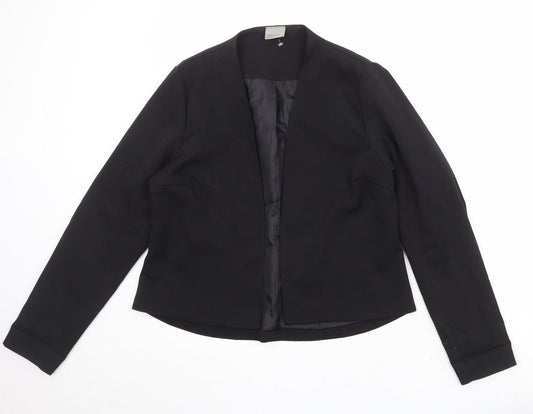 VERO MODA Womens Black Polyester Jacket Blazer Size 14 - Open