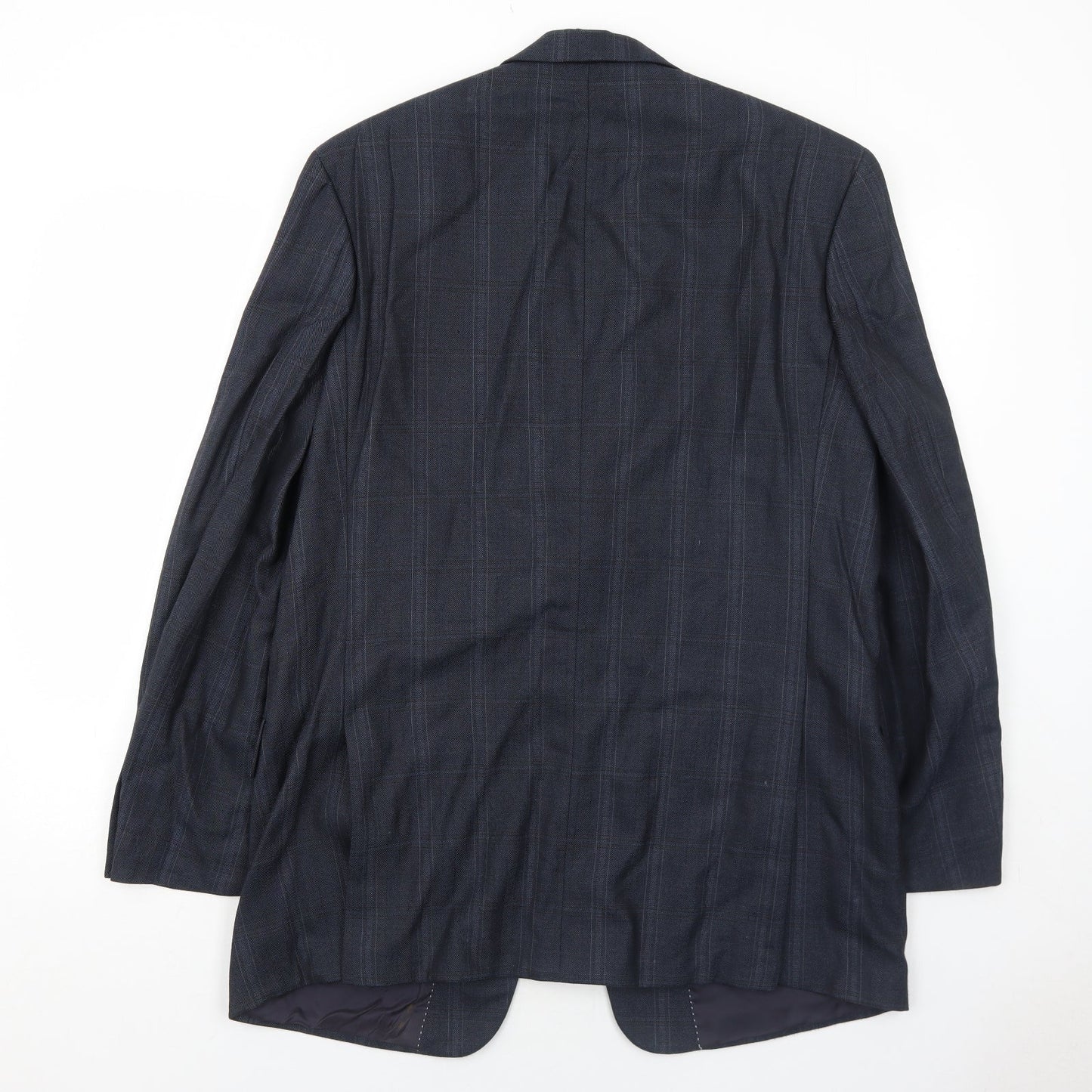BARUTTI Mens Blue Striped Wool Jacket Suit Jacket Size 40 Regular