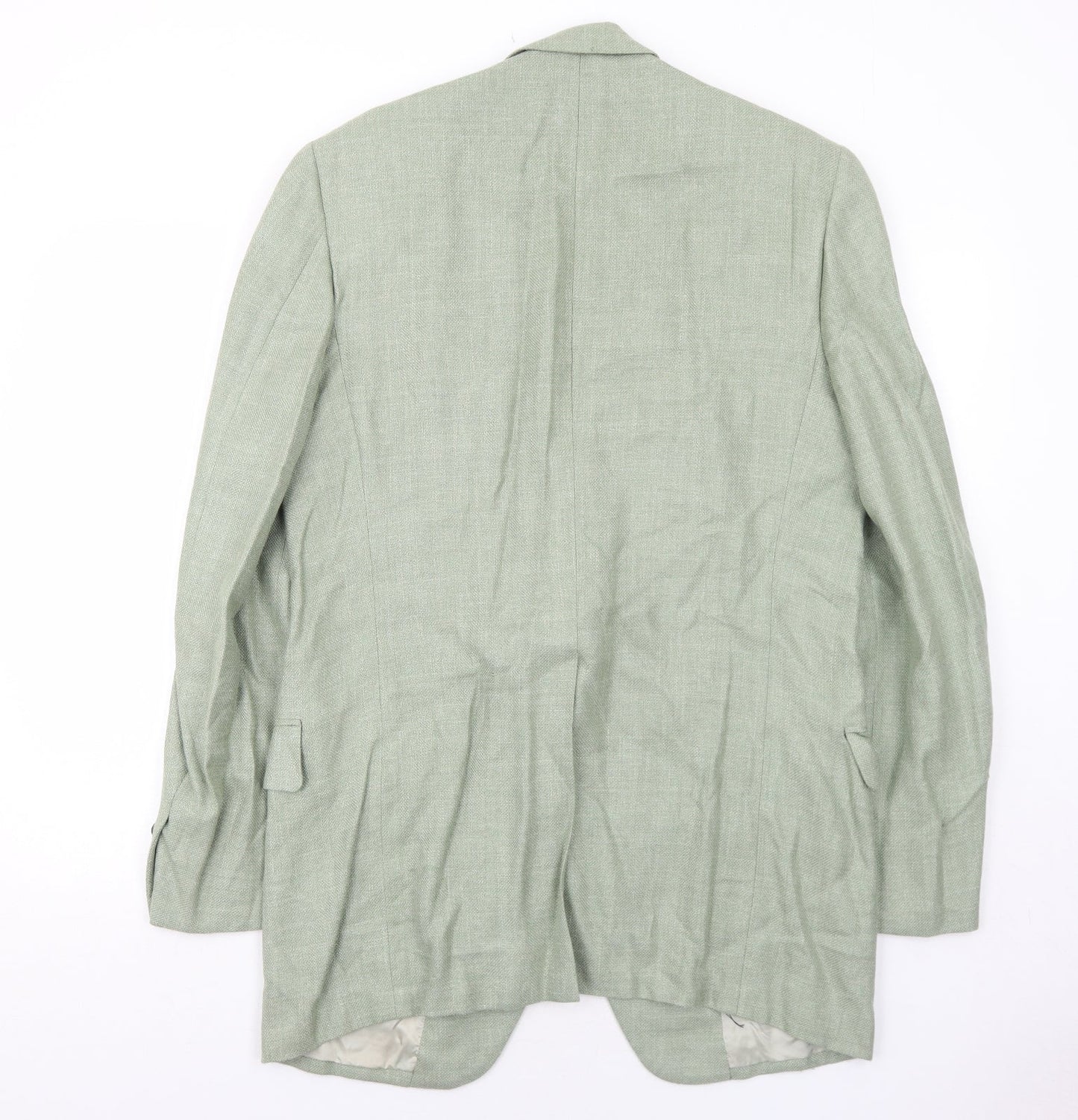 Ventura Mens Green Wool Jacket Suit Jacket Size 40 Regular