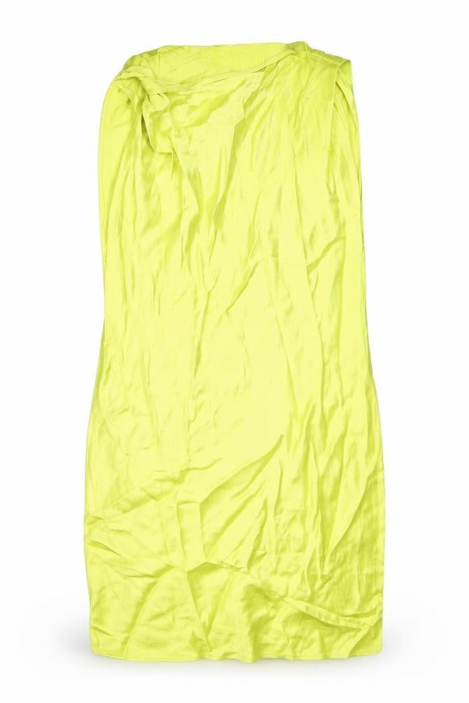 Marks and Spencer Womens Yellow Viscose Shift Size XS Boat Neck Pullover