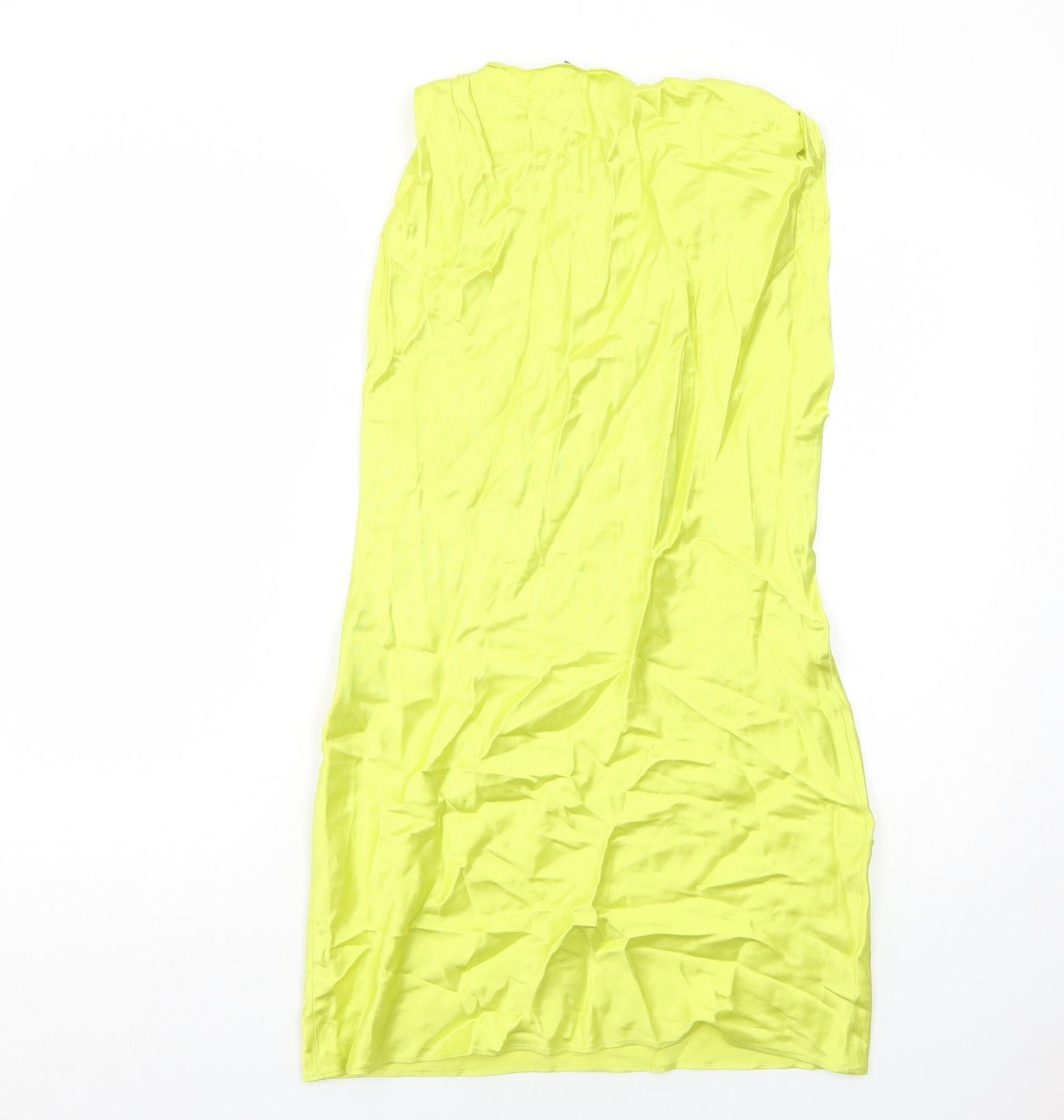 Marks and Spencer Womens Yellow Viscose Shift Size XS Boat Neck Pullover