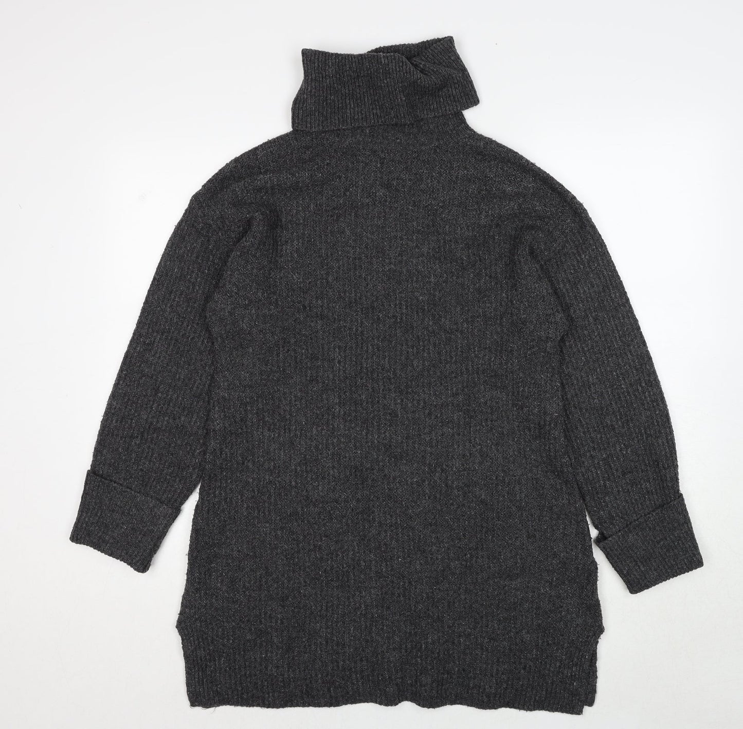 Topshop Womens Grey Roll Neck Acrylic Pullover Jumper Size XS Pullover