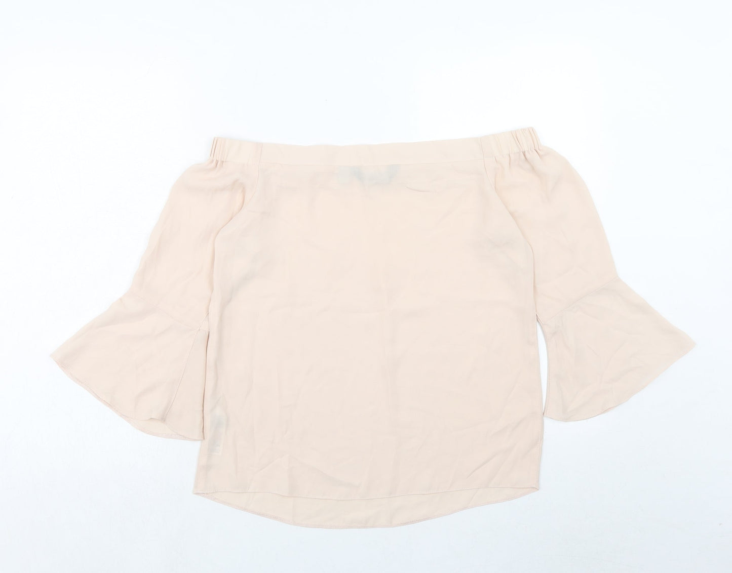 Dorothy Perkins Womens Pink Polyester Basic Blouse Size 8 Off the Shoulder