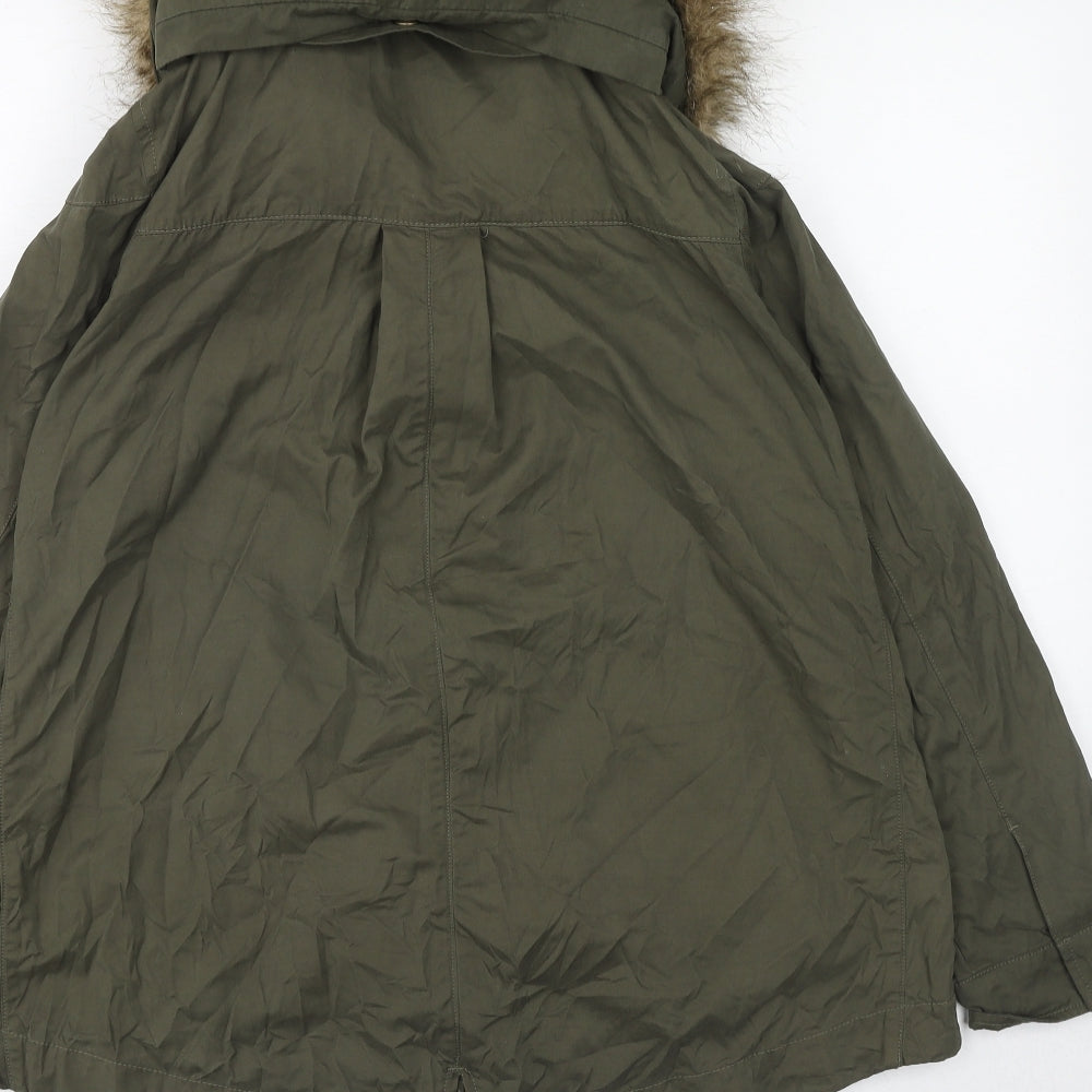 Marks and Spencer Womens Green Jacket Size 8 Zip