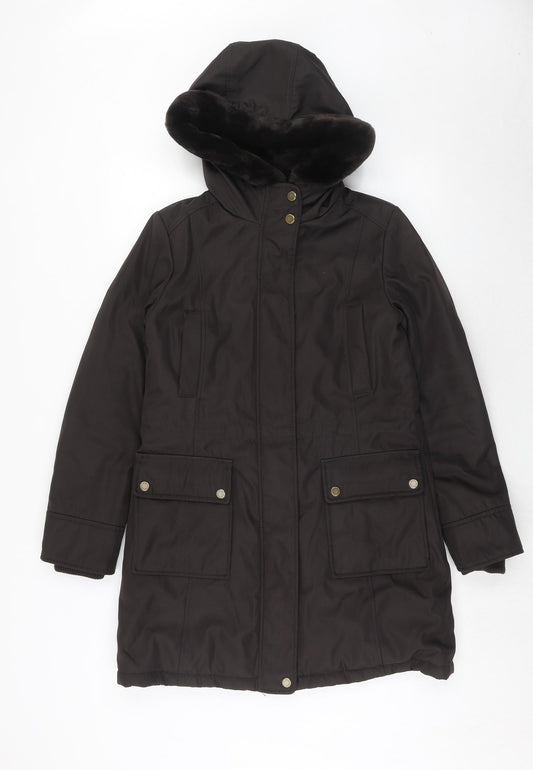 Marc New York Womens Brown Parka Coat Size XS Zip