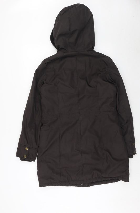 Marc New York Womens Brown Parka Coat Size XS Zip