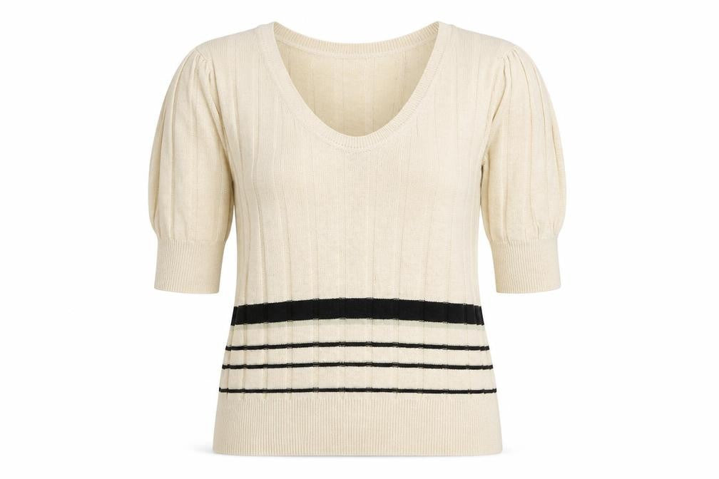 Marks and Spencer Womens Beige Scoop Neck Viscose Pullover Jumper Size 8