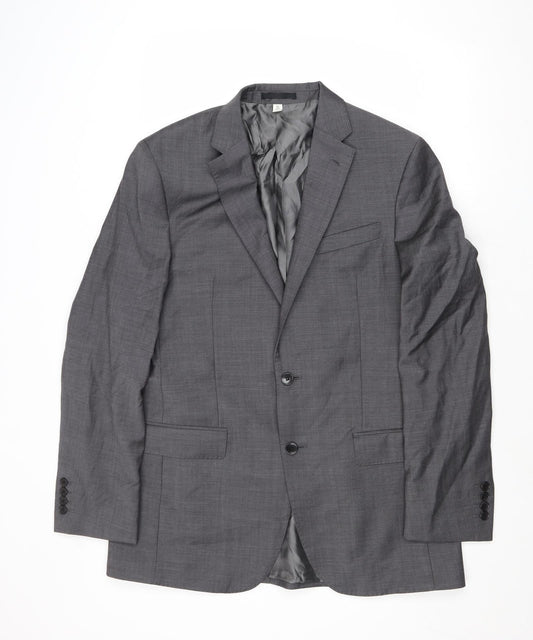 Autograph Mens Grey Wool Jacket Suit Jacket Size 40 Regular