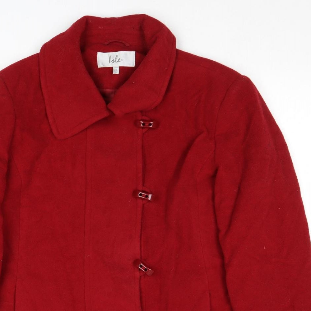 EWM Womens Red Jacket Size 14 Toggle