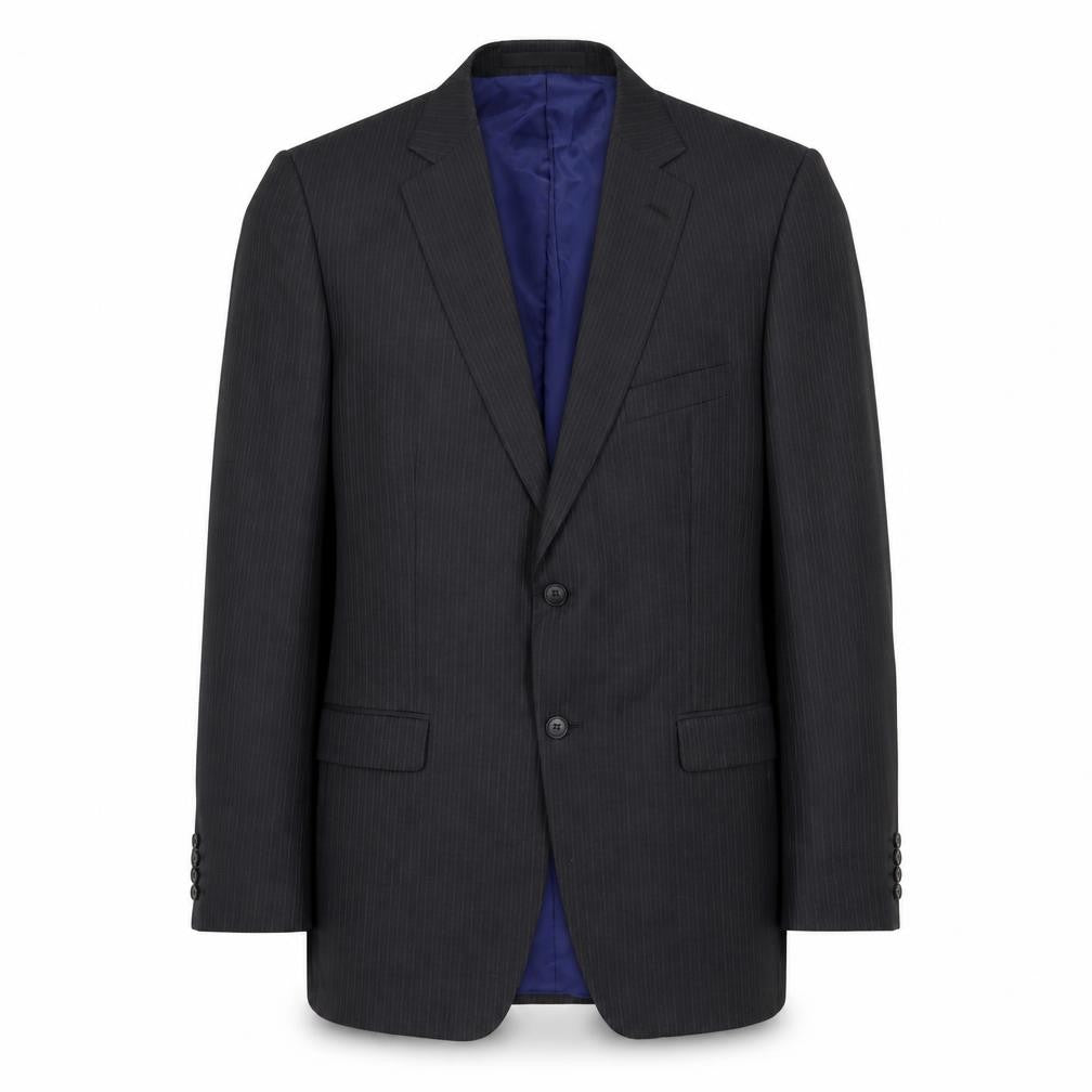 Marks and Spencer Mens Grey Striped Wool Jacket Suit Jacket Size 42 Regular