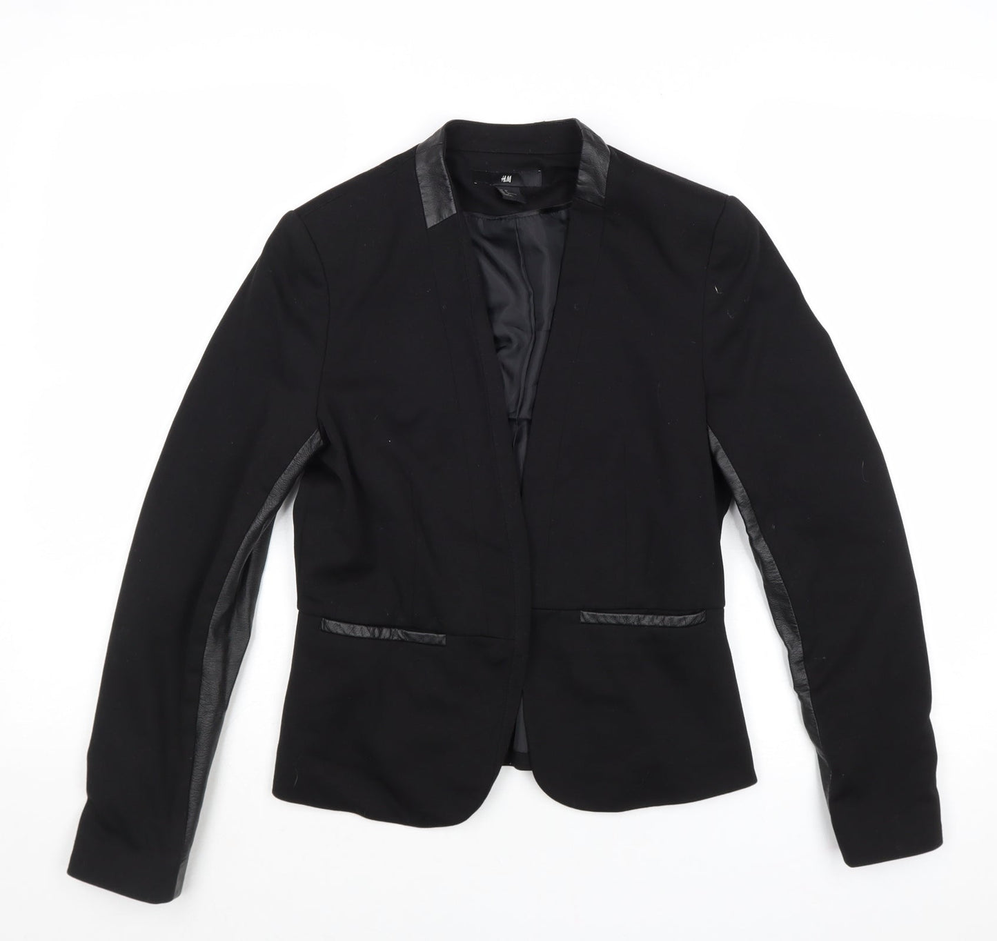 H&M Womens Black Jacket Blazer Size 8