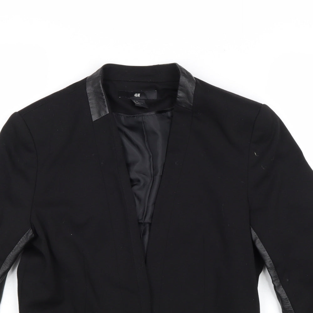 H&M Womens Black Jacket Blazer Size 8