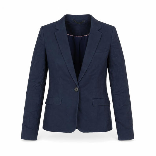 Jack Wills Womens Blue Cotton Jacket Blazer Size 8