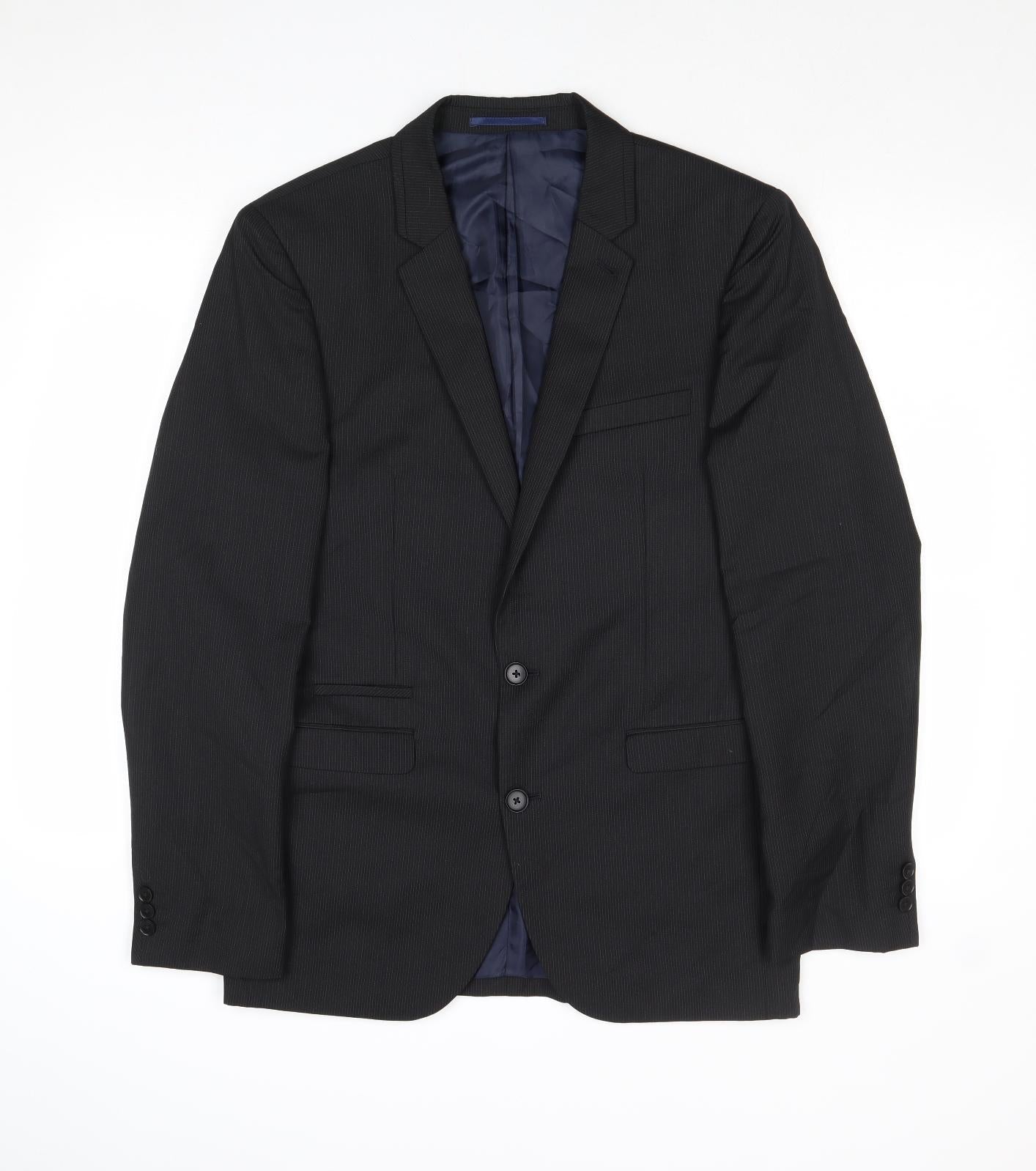 NEXT Mens Black Wool Jacket Suit Jacket Size 38 Regular