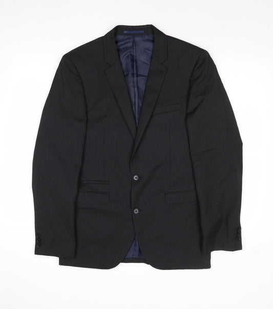 NEXT Mens Black Wool Jacket Suit Jacket Size 38 Regular