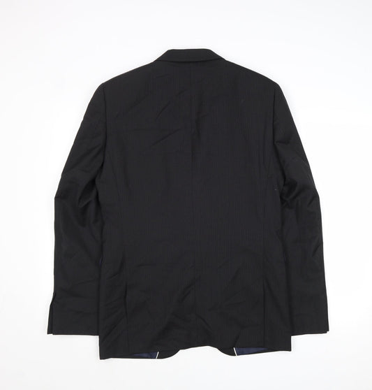NEXT Mens Black Wool Jacket Suit Jacket Size 38 Regular
