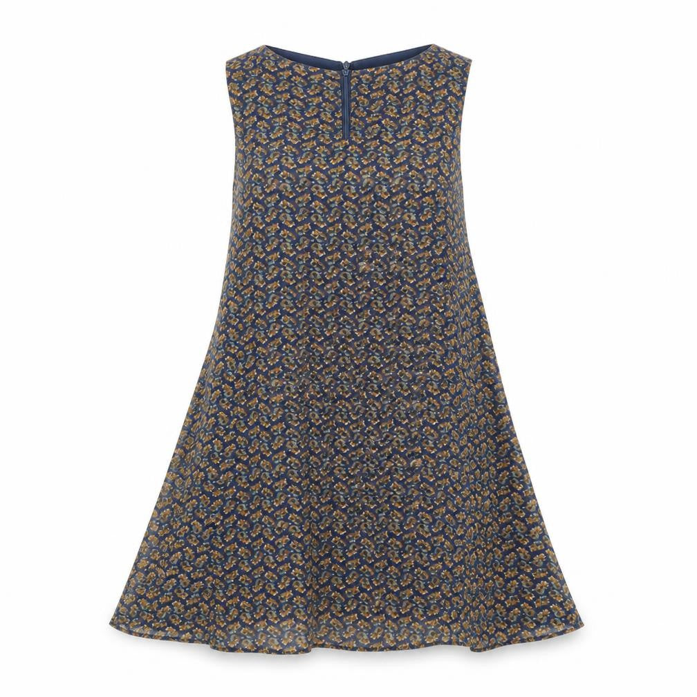 Glamorous Womens Multicoloured Geometric Polyester Trapeze & Swing Size 10 Scoop Neck Zip