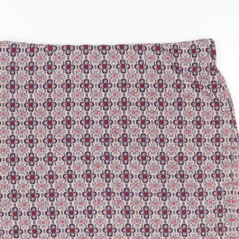 ORSAY Womens Multicoloured Geometric Polyester Bandage Skirt Size 28 in