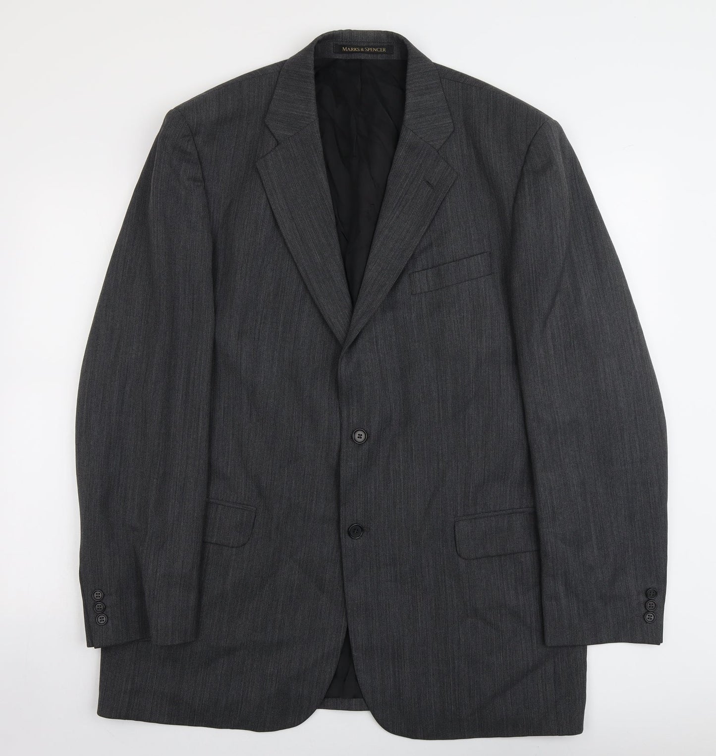 Marks and Spencer Mens Grey Polyester Jacket Suit Jacket Size L Regular