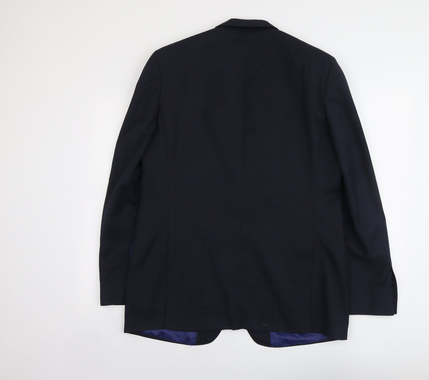Marks and Spencer Mens Blue Wool Jacket Suit Jacket Size L Regular