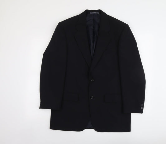Greenwoods Mens Blue Polyester Jacket Suit Jacket Size M Regular