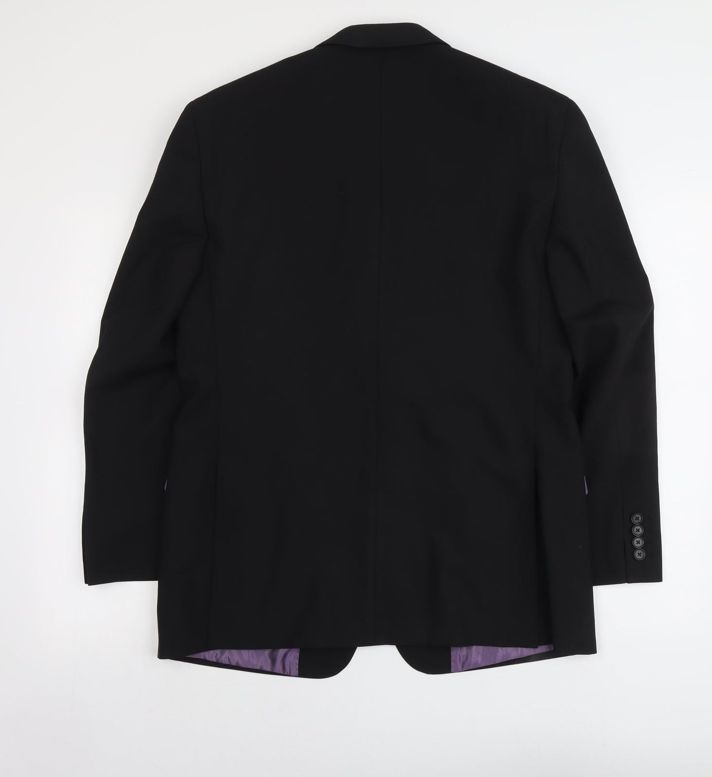 Greenwoods Mens Black Polyester Jacket Suit Jacket Size L Regular