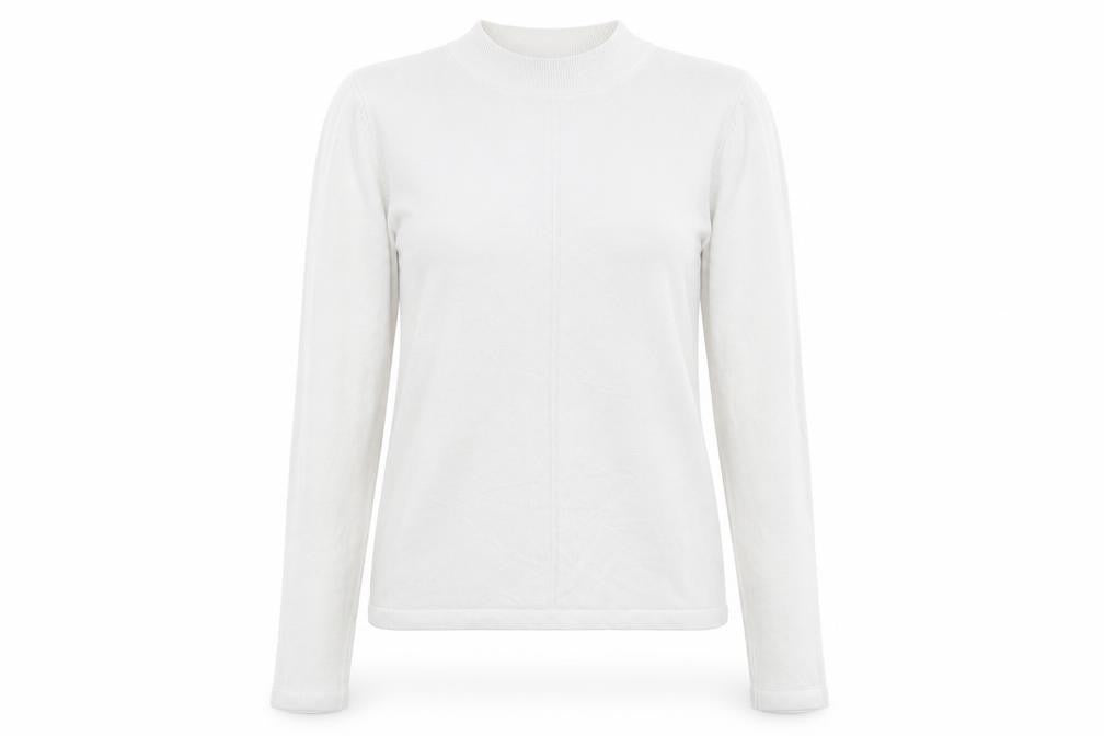 Marks and Spencer Womens Grey Mock Neck Acrylic Pullover Jumper Size 12