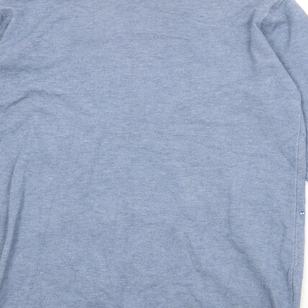 Bluotre Womens Blue Round Neck Viscose Pullover Jumper Size 10