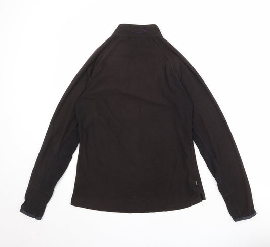 Mountain Life Womens Black Polyester Pullover Sweatshirt Size 10 Zip