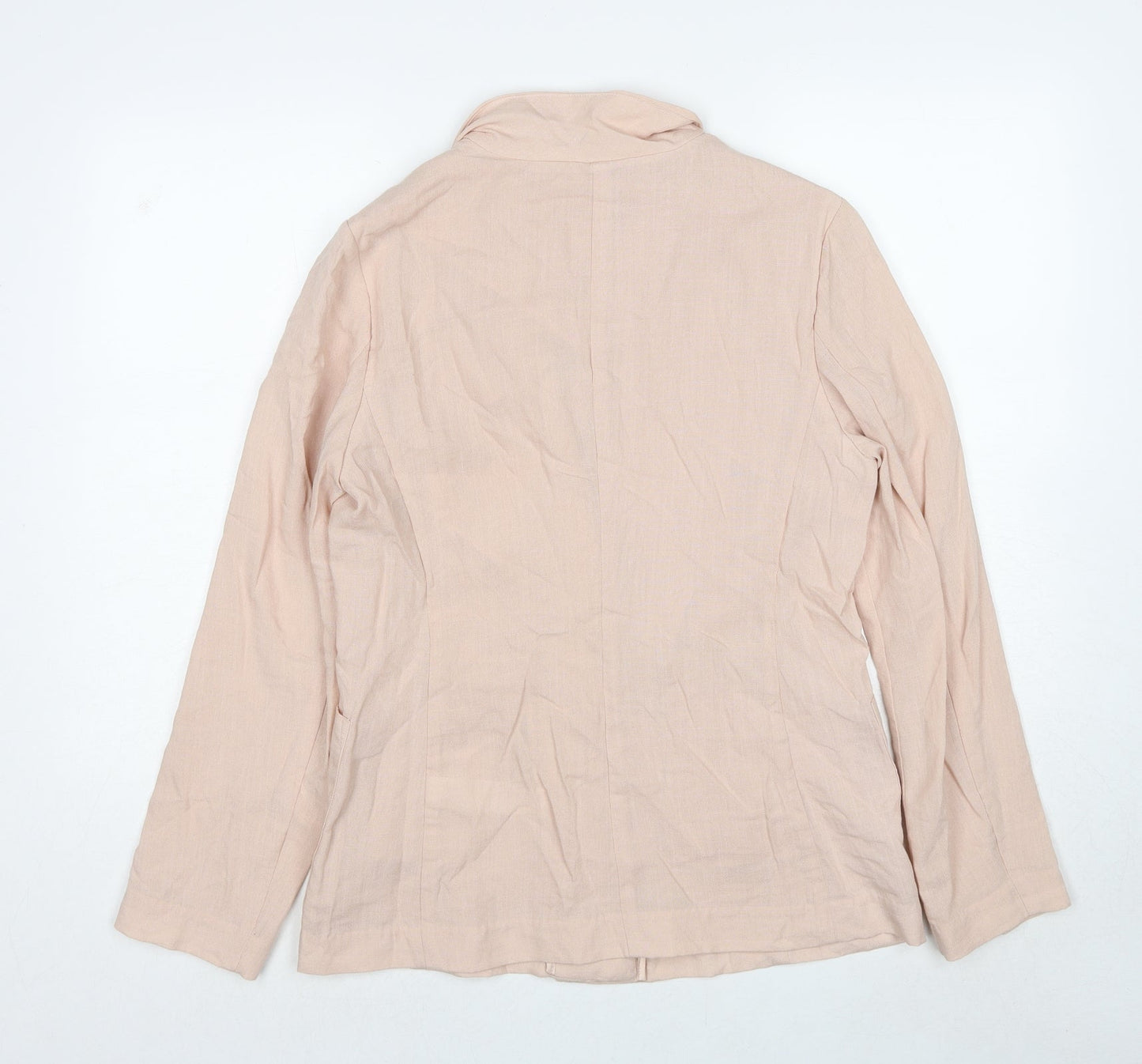 Uttam Boutique Womens Beige Jacket Blazer Size 12 Button