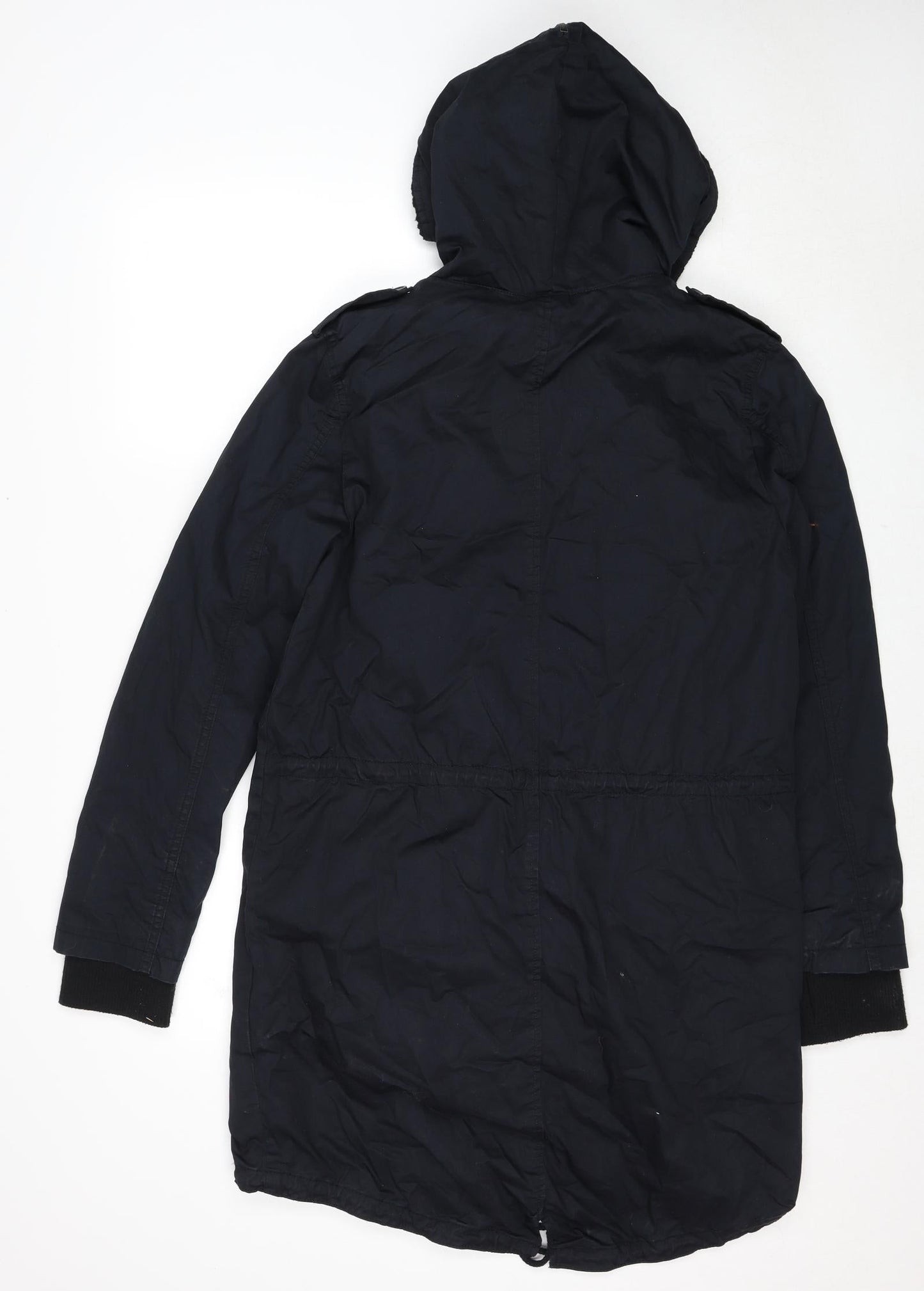 Divided by H&M Womens Blue Parka Coat Size S Zip