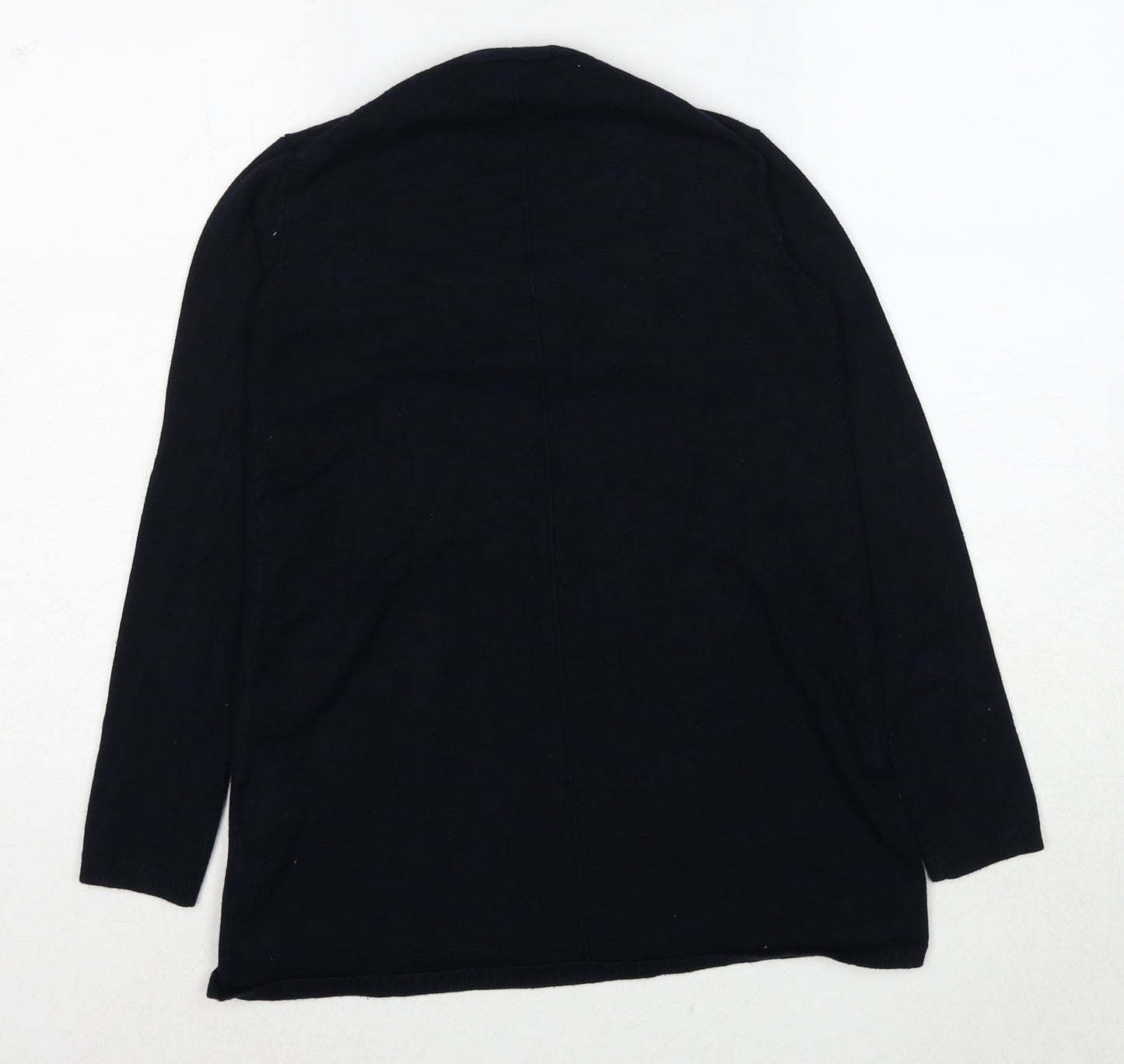 Zara Womens Blue V-Neck Viscose Cardigan Jumper Size S