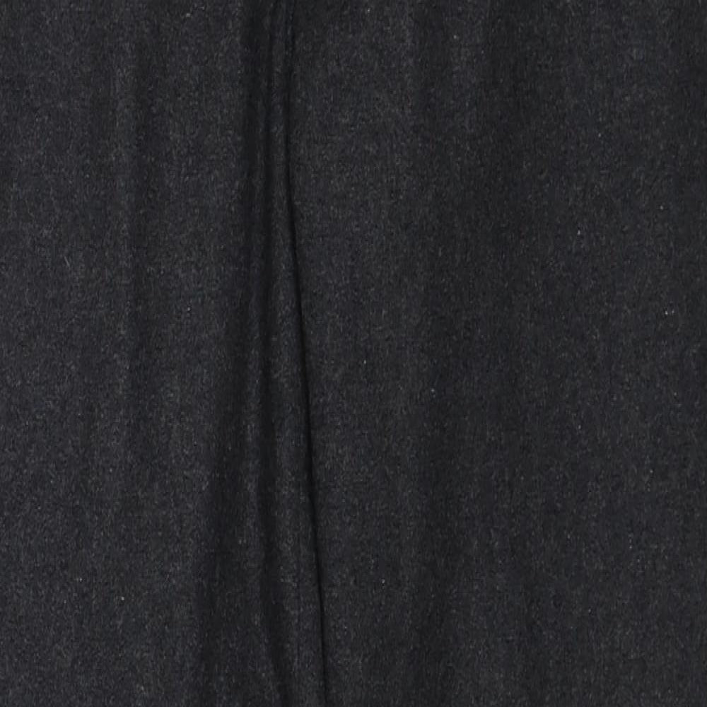 Black & White Mens Grey Wool Trousers Size 30 in Slim Zip