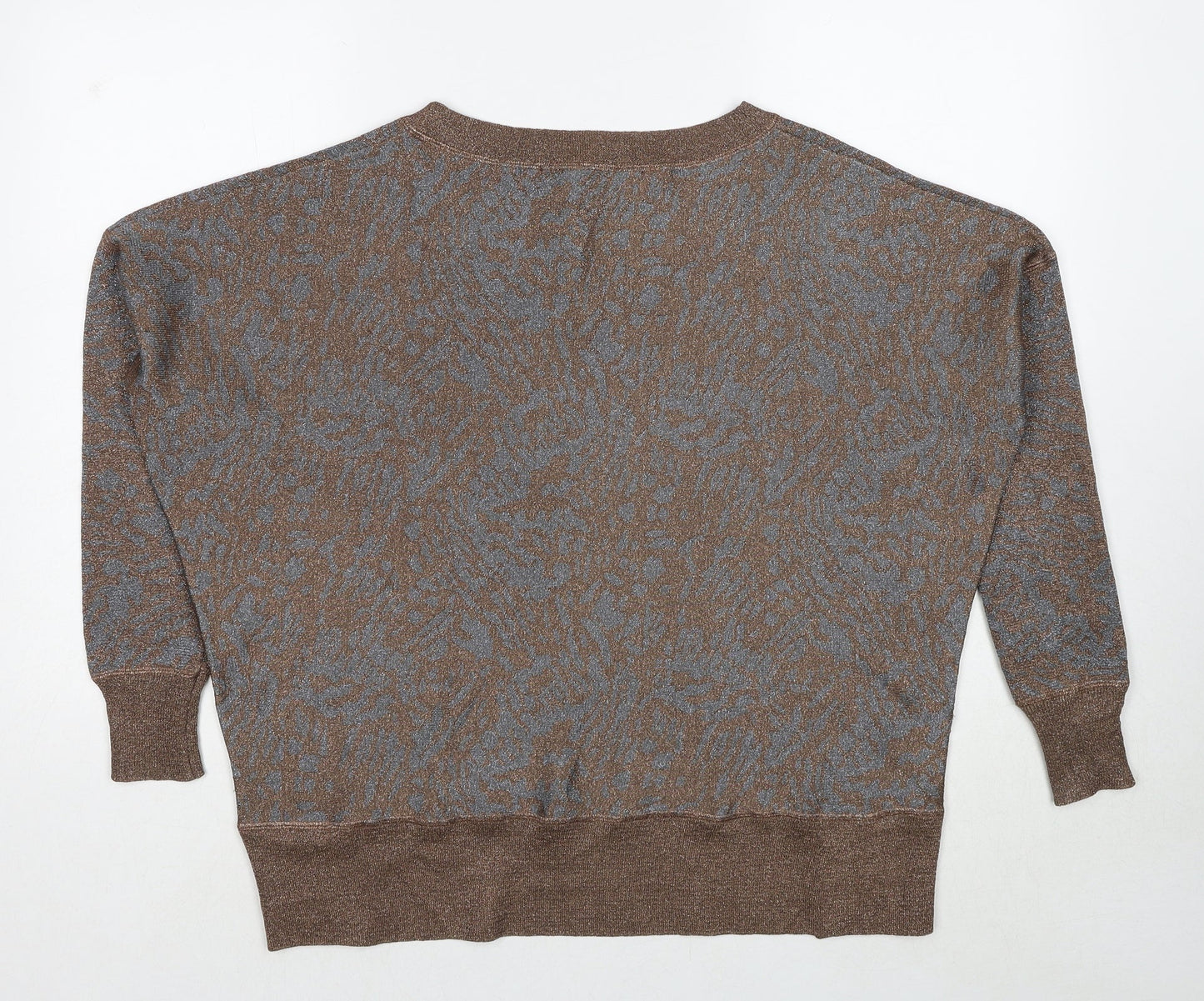 French Connection Womens Brown Round Neck Polyester Pullover Jumper Size XS