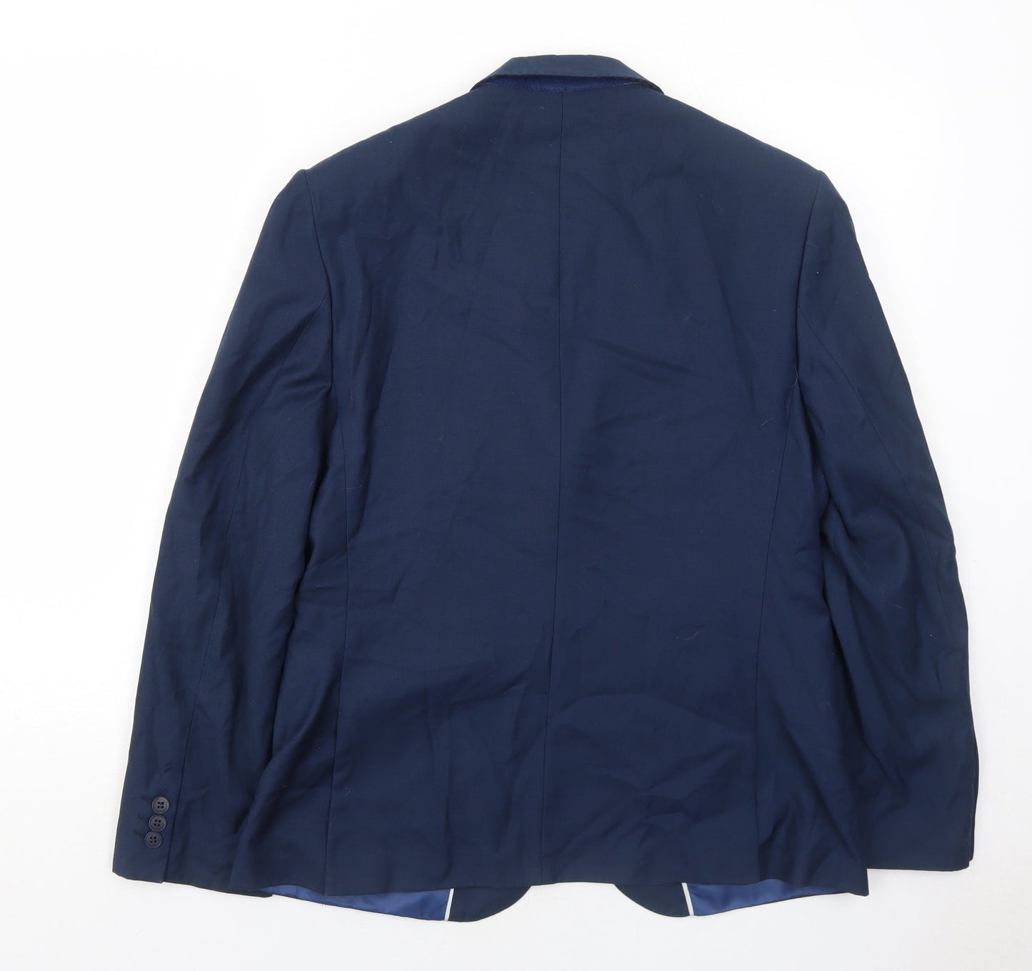 Marks and Spencer Mens Blue Polyester Jacket Suit Jacket Size 38 Regular