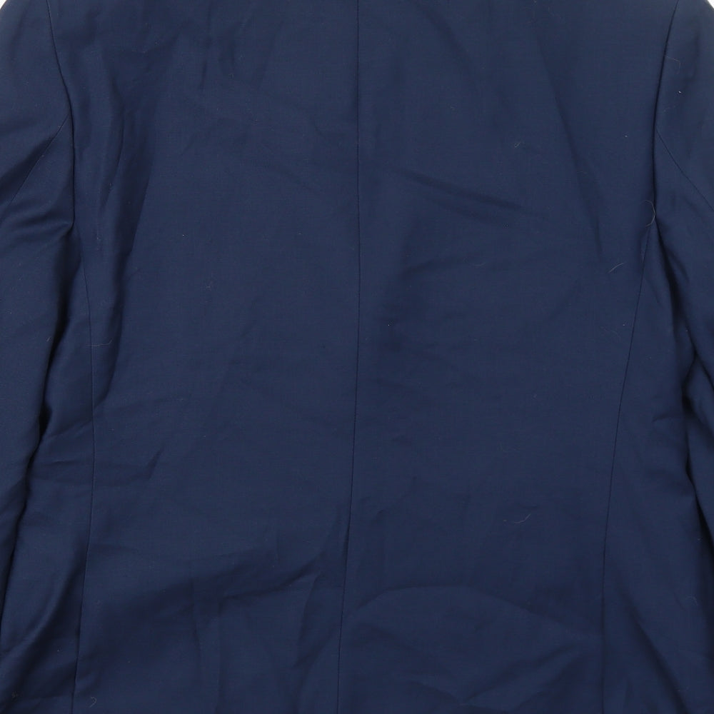 Marks and Spencer Mens Blue Polyester Jacket Suit Jacket Size 38 Regular