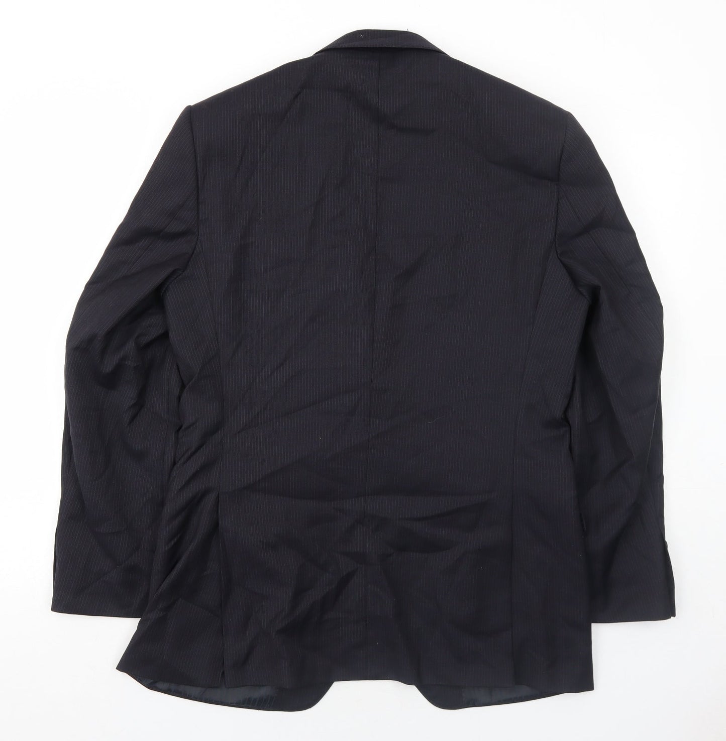 Lanificio Mens Black Wool Jacket Suit Jacket Size 38 Regular