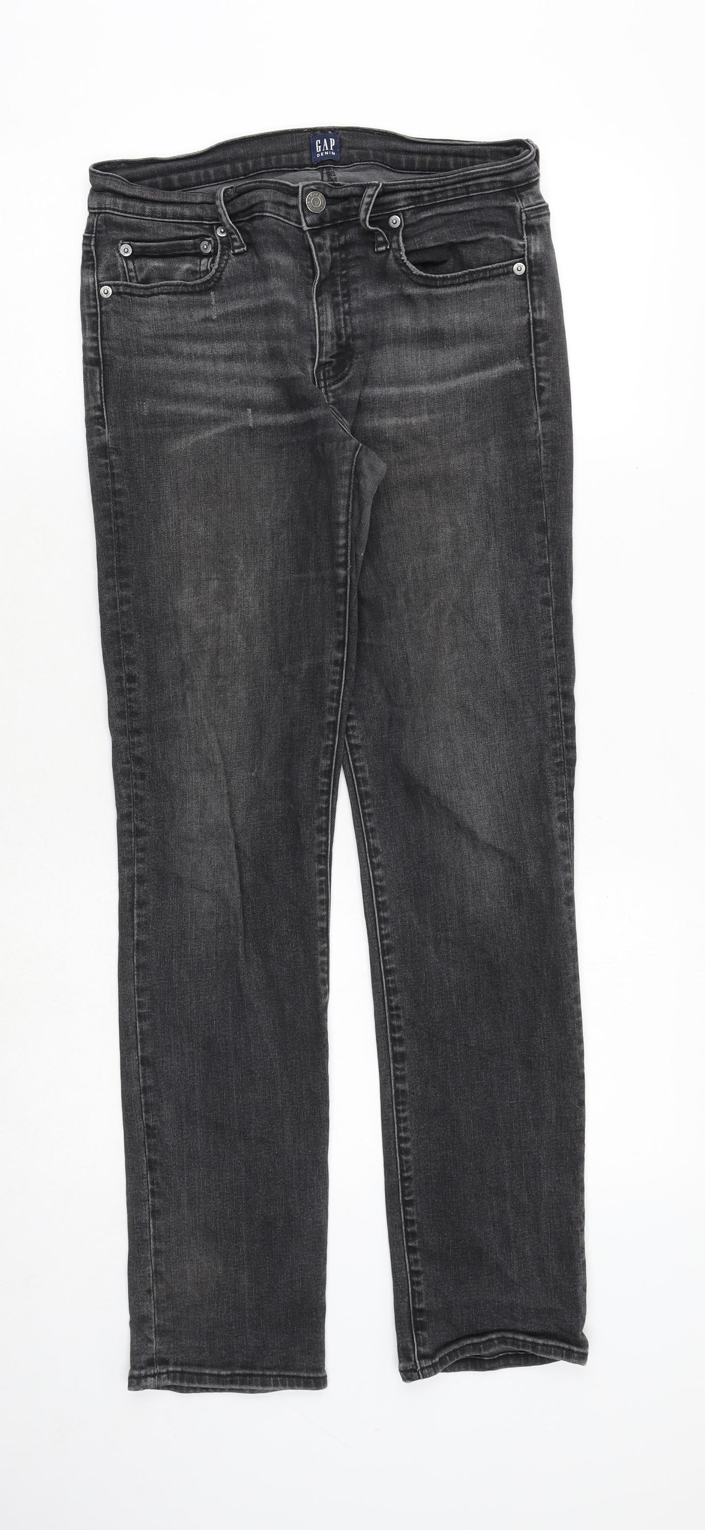 Gap Womens Grey Cotton Skinny Jeans Size 28 in Regular Zip