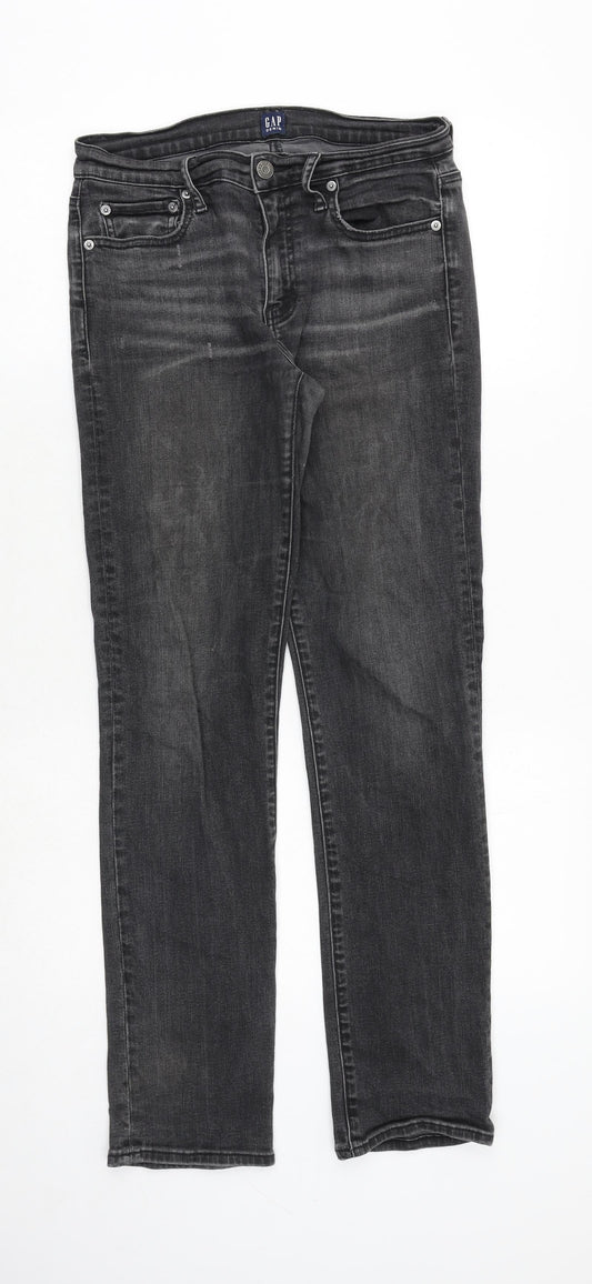 Gap Womens Grey Cotton Skinny Jeans Size 28 in Regular Zip