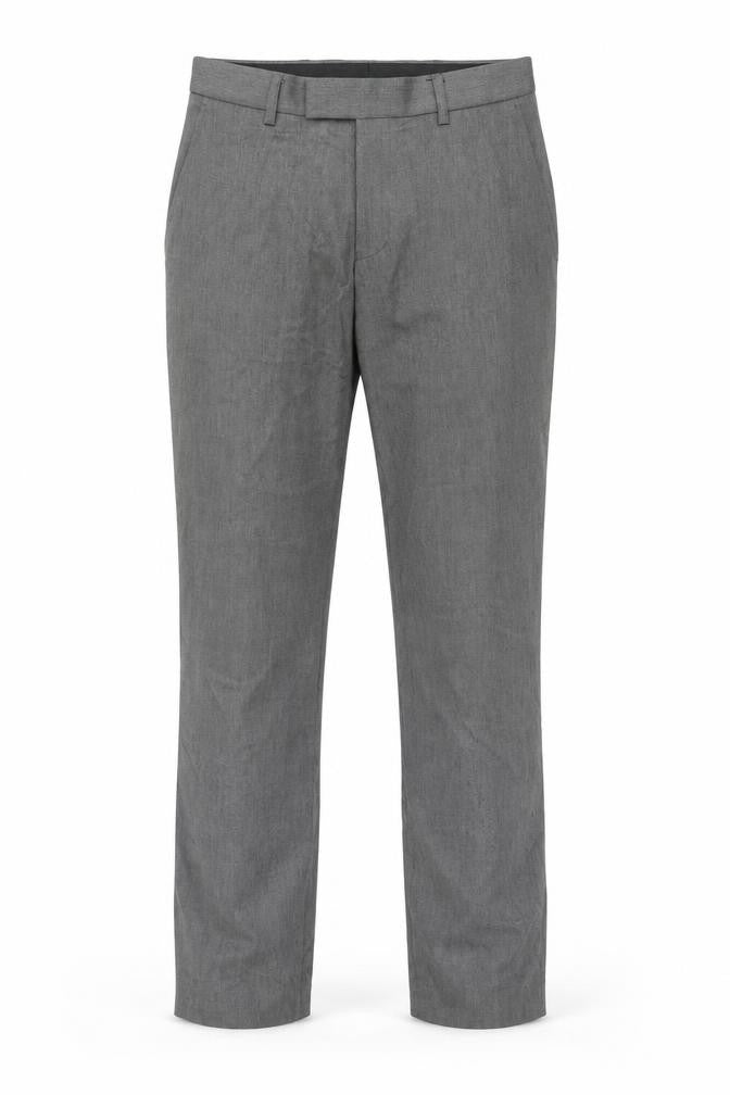 Marks and Spencer Mens Grey Polyester Trousers Size 30 in L33 in Regular Hook & Eye