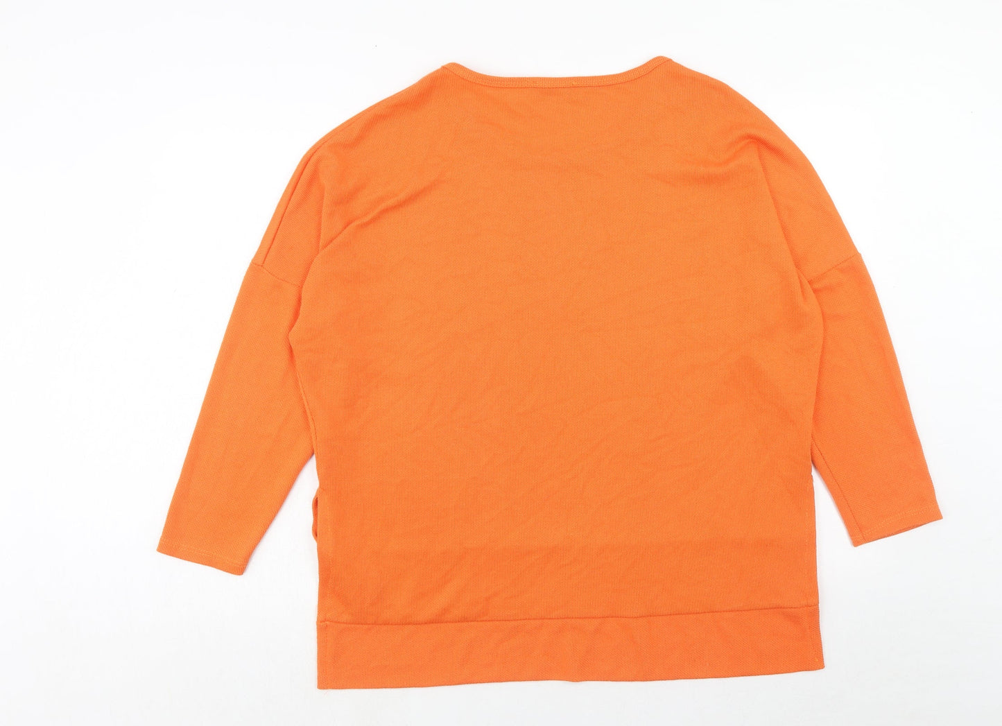Milanzi Womens Orange Animal Print Viscose Pullover Sweatshirt Size 6 Pullover - Leopard Pattern