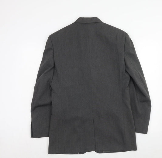 Vittoria Mens Grey Polyacrylate Fibre Jacket Suit Jacket Size 36 Regular