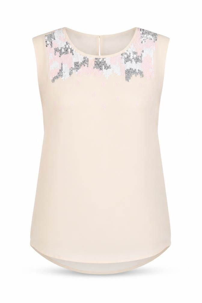 Womens UK Size 8 French Connection Pink Polyester Tank