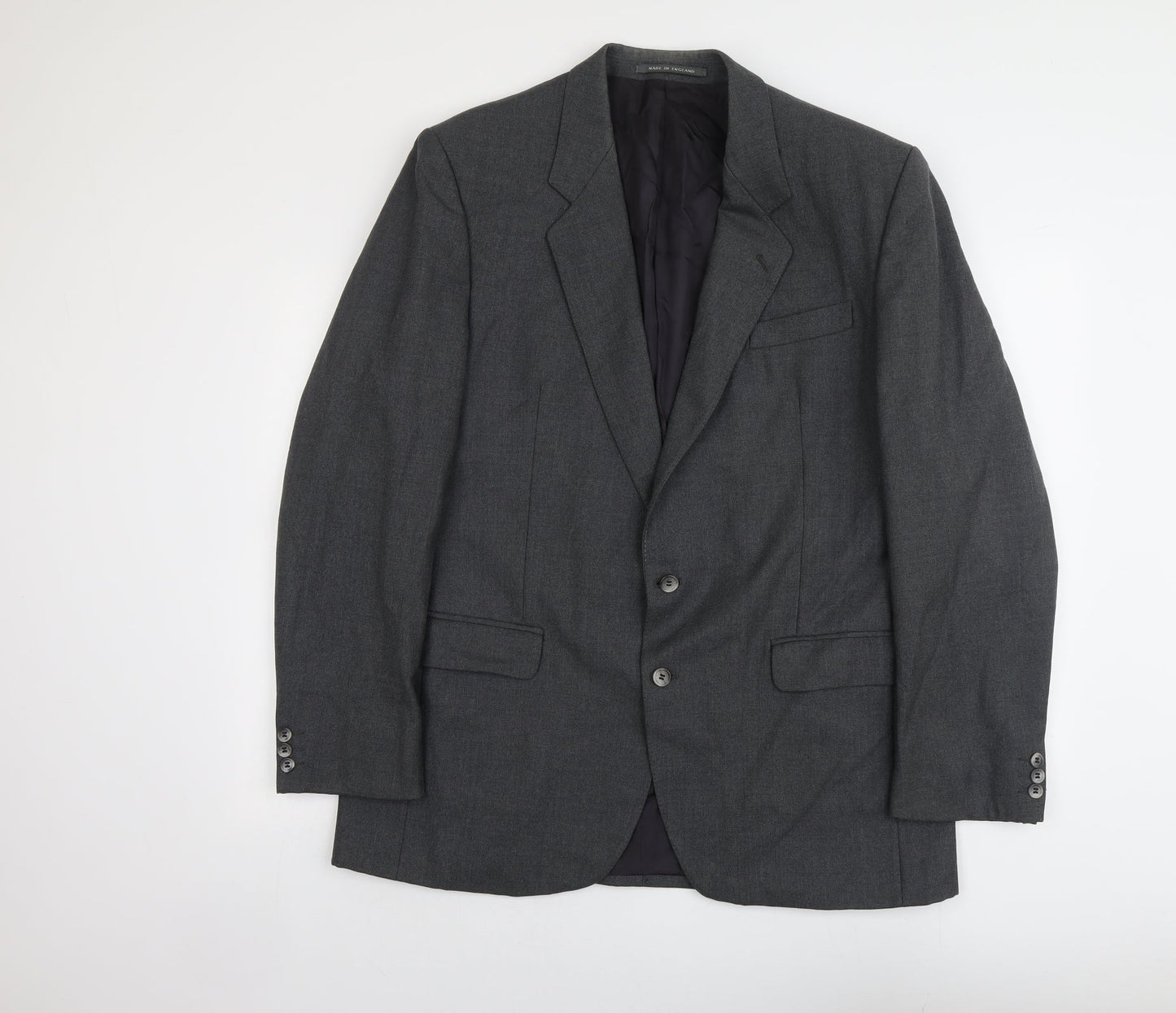The Label Mens Grey Wool Jacket Suit Jacket Size L Regular