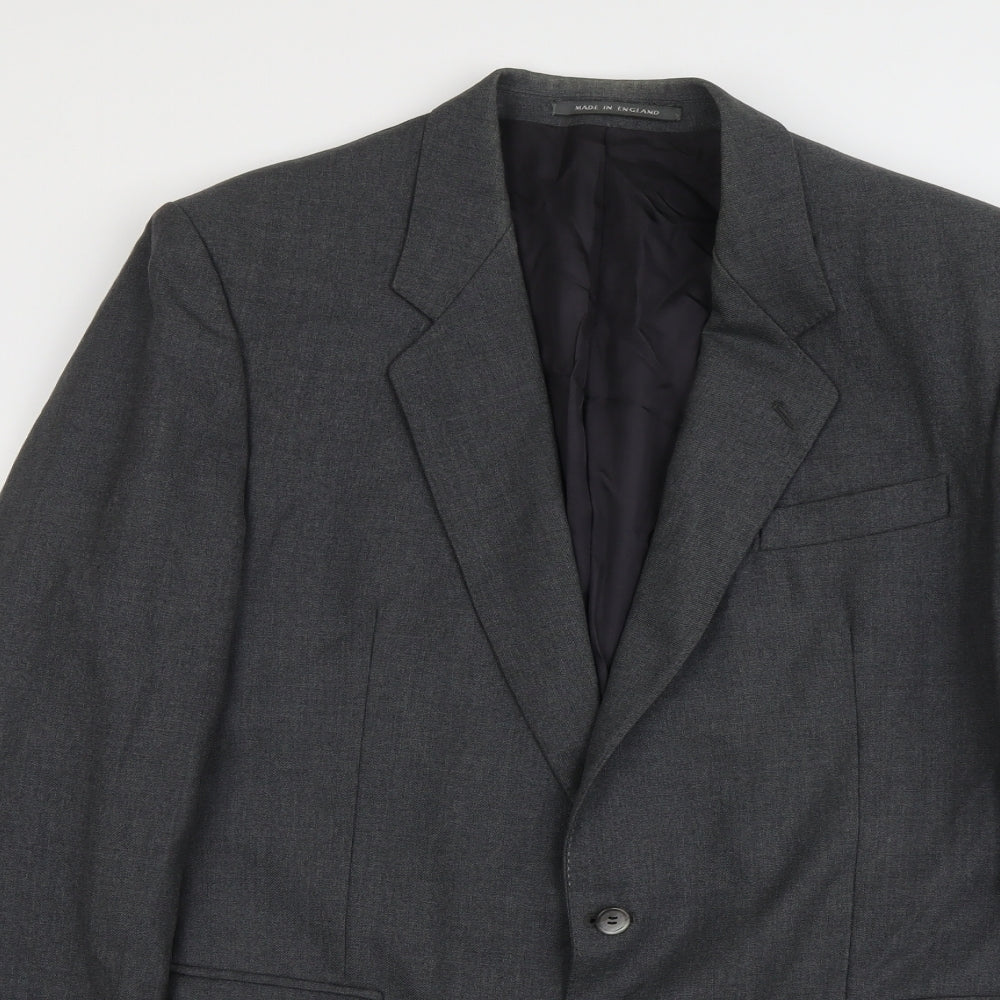 The Label Mens Grey Wool Jacket Suit Jacket Size L Regular