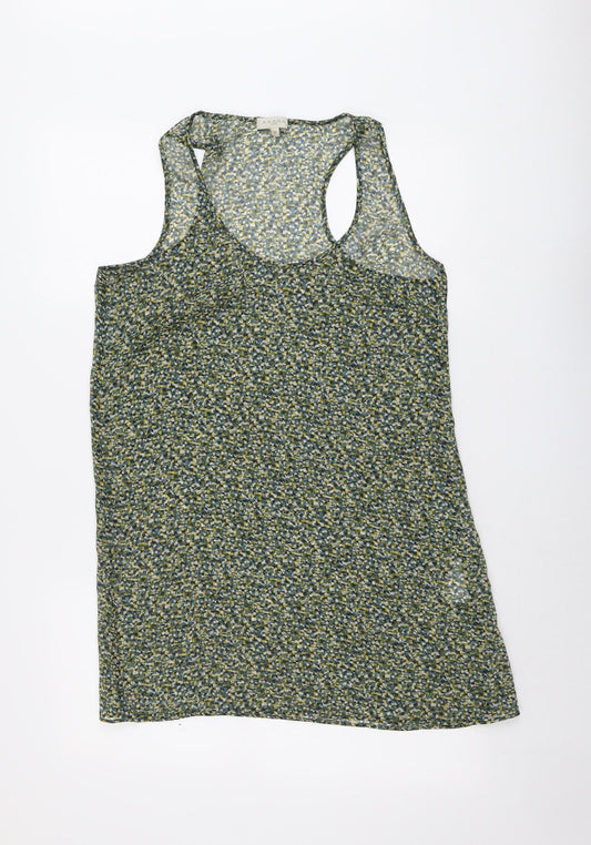 Axara Paris Womens Multicoloured Geometric Polyester Basic Tank Size M Scoop Neck