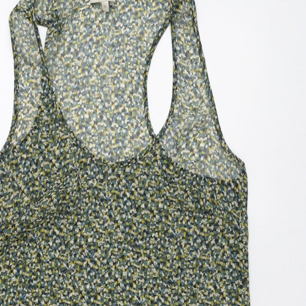 Axara Paris Womens Multicoloured Geometric Polyester Basic Tank Size M Scoop Neck