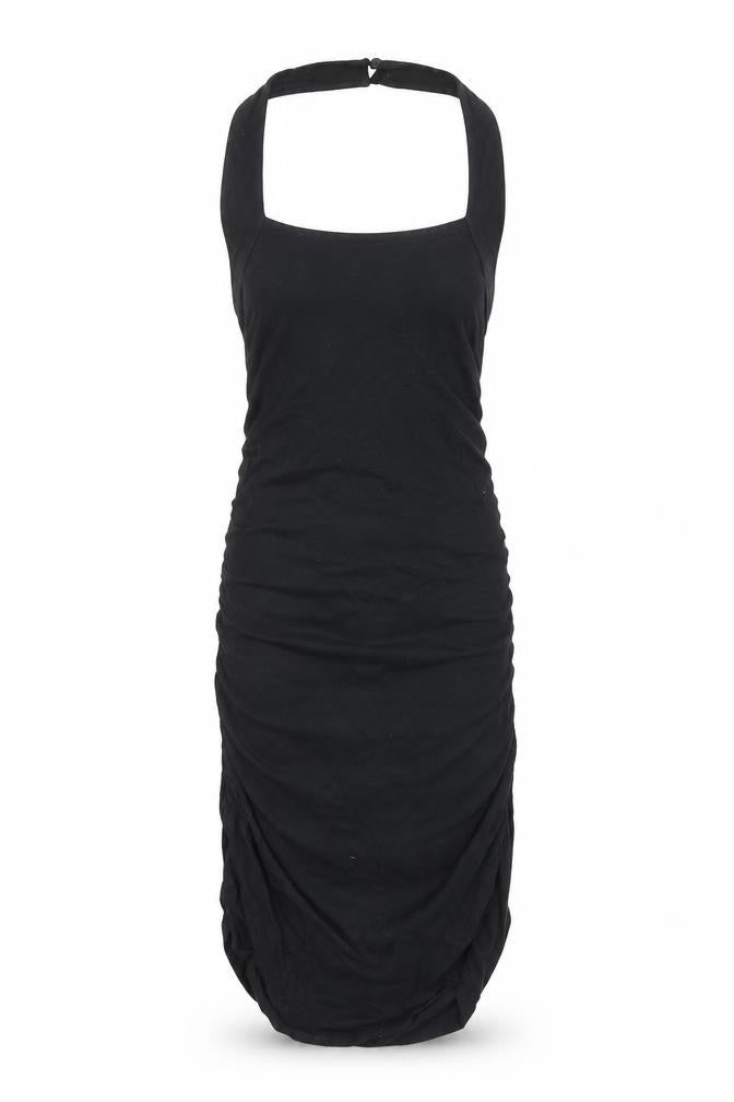 Motel Womens Black Cotton Bodycon Size 2XS Halter Button