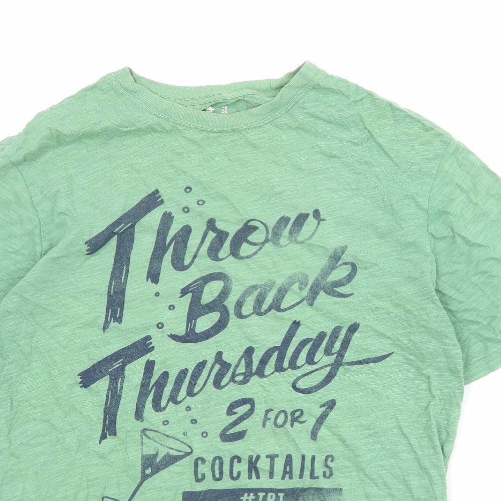 Gap Womens Green Cotton Basic T-Shirt Size S Round Neck - Throw Back Thursday